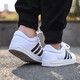 Adidas casual shoes men's shoes 2025 summer new low top non-slip fashion breathable comfortable and versatile wear-resistant fashion sports shoes AW3889 canvas white shoes 44