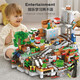 
Minecraft building block assembly toy mini world assembly model small particle human fig village house forest boy 8 to 12 year old children birthday gift jungle tree house [698+ particles]