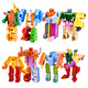 Xinlexin Digital Déformation du bloc de construction du bloc de construction Robot Robot Set Digital Team Boy and Girl Gift 26 lettres Animal Set Big Box Box 2918