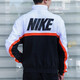 耐克（NIKE）新款外套男装夏季时尚复古大Logo运动服休闲连帽针织开衫夹克AR30 AV9756-100梭织防风立领  S