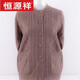 Hengyuanxiang elderly women's clothing, old lady's autumn and winter grandma sweater coat, thick clothes for the elderly, mother's plus size woolen sweater, red 5XL (170-180Jin Jin equals 0.5 kg)