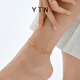YIN Yi series O-shaped thick chain 18K gold bracelet thick anklet for women, skin-friendly men's and women's same style bracelet (15cm+1cm+1cm)