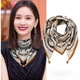 SOMUBAY magnetic button cotton linen small square scarf scarf for women multifunctional spring and autumn neck protection scarf sun protection scarf Women's Day gift apricot color lines [gift bags need to contact customer service or notes]
