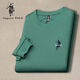 AGUGSTER Polo Auténtico Paul Autumn and Winter New Men's Loose Round Sweet Sweinshirt Polo Camiseta de caballo bordada Camiseta White 6628 L