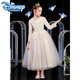 Disney (Disney) Mädchenkleid Geburtstag Kinderklavier Performance Kleid Mädchen High-End-Kinderhochzeit Abendkleid Prinzessin Rock Gastgeber 683 Burgundy Net Sleeves [+ Crown] 160 cm