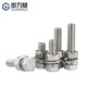 Guwanji 304 stainless steel external hexagonal screw nut set complete lengthened screw gasket flat washer spring washer combination bolt M6x8 20 sets