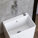 XMSJ Keramik-Mop-Pool großer Größe mit Beinen Mopp Pool Wasserhahn bodenstandhaushaltiges Balkon Bad kleiner Größe Waschbecken Pool 13751 Lang