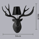 Shusheng European wall lamp indoor foyer Nordic retro industrial style deer antler lamp personalized creative living room aisle American antique deer head decoration B3038-matte black