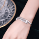 Kaibaolou pt950 platinum bracelet for men and women, platinum bracelet for couples, snake bone oval snake-shaped opening snap button closed custom-made 36g plain style #52
