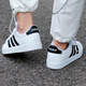 Adidas Männerschuhe Freizeitschuhe Frauenschuhe Sommer Neue Sportschuhe Grand Court 2.0 Mode und vielseitige Low-Top-Schuhe GW9195/Weiß 41 (255 mm)