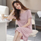 Modal 2025 Sommer einfach und komfortabel Sommernachthemd für Frauen Modal kurzärmelig dünner Pyjamas Neues Sommer Largesize Home Clothing 9249 L