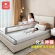 Yougeyi baby and child separate bed artifact bed anti-pressure partition baffle baby anti-falling bed mid-bed fence middle bed guardrail light gray 2 meters one-piece installation between beds, single-sided installation