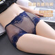 CKPED4条装蕾丝女士内裤女性感冰丝无痕高腰纯棉裆少妇女式大码短裤 粉色_肤色_白色_灰蓝  L 90-115斤
