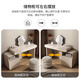 Excellent cream style solid wood dressing table bedroom drawer cabinet integrated bedside table light luxury 2025 new small apartment dressing table 120cm dressing table + drawer cabinet + large round mirror + stool