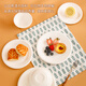 Youao disposable plates 6 inches (30 pieces) biodegradable paper plate cake plate barbecue picnic plate tableware