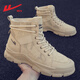 
Warrior men's shoes summer breathable 2025 new mountaineering Martin boots non-slip camping labor protection high-top canvas work shoes khaki 42