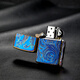 ZIPPO [Light Luxury Tangcao] Treasure Wind-proof Kerosene Lighter Smoked Gold Baked Blue Collection Gifts for Boyfriends and Mens One Size Qianqiu Pattern (TC9901XJ)