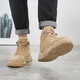 Warrior cotton shoes for men, thickened velvet, warm Martin boots, casual snow boots WXP(WZ)-0167 Khaki 42