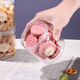 Baijie biscuit box cake box transparent biscuit packaging box food sealed jar storage jar round 6 pack