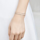 Luxury beads PT950 platinum bracelet for women summer platinum bestie bracelet for girls 2022 new ins niche design 19cm-3.47g