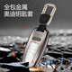 Digalen Metal All Inclusive Audi A6L Key Cover 2021 Neue A6L A3 A7 A8 Q8 Auto Key Hülle Schutzhülle Schnalle und Frauen Rosenraum Grau + echte Ledermode geflochten
