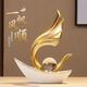 Yunya has smooth sailing, light luxury, high-end living room soft decorations, TV cabinet, wine cabinet, office art entrance, Caiyuan Guangjin decorations