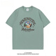 Bebw American Modemarke Sommer gedrucktes kurzärmeliges T-Shirt-Herren 2024 New Loose Retro Vielseitige Basis-Shirt Casual Top Navy T-Shirt-3884 S [75-95jin [Jin gleich 0,5 kg]]