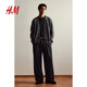 
H/M men's sweater summer casual comfortable fashion regular style wool cardigan 1235313 rice gray 170/92S