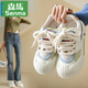 Senma Weiße Schuhe für Frauen 2025 Neues Herbst Dick-Soled Casual Sports Schuhe vielseitige Vater-Damenschuhe Europäische Station Beige 4,0 cm 37