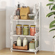 LINSHIWU FALTING SHELFEL IHRE BAD WASHBASIN RACK TOMTLETTE KITCHE LAGER RARKLAKE HAUSSHALTEHELF WHITE-Z673 [Breite 34 cm*Höhe 65 cm]