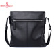 
MONTAGUT men's bag shoulder bag crossbody backpack fashionable casual new vertical soft-head leather hand-held business bag 1211 12118 black