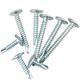 Guwanji Cross round head self-drilling self-tapping screws with pads blue and white zinc pan head with pads Washer drill tail dovetail screws M4.2x13 1Jin Jin equals 0.5kg Pack (about 325 pieces) blue and white zinc