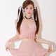 Chongqing Dingfu swimsuit women's conservative three-piece split long-sleeved blouse skirt style sun protection to cover the flesh and slimming hot spring vacation conservative pink 80-120