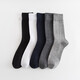 Ningjinji Мужские черные носки Business Formal Wear Socks с твердым цветом хлопчатобумажной пружина и осенние брюки кожа