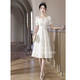 Seidler evening dress light luxury niche high-end engagement white daily wearable beautiful princess dress adult gift girl host off-white L (recommended 106-115 Jin [Jin equals 0.5 kg])