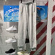 Pantalones adidas femeninos de otoño e invierno Nuevos pantalones deportivos pantalones de chándal sueltos de primer plano de punto de punto informal