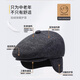 Muchiston middle-aged and elderly men's winter warm plus velvet ear protection peaked cap old man dad grandfather men's forward hat gray L hat circumference (59-60)