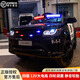 No more fun, no more children's electric car, police car, battery car that can seat people, remote control self-driving toy car, Children's Day birthday gift, four-wheel drive black - flagship + leather seat, soft tire