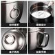 Nanzhou Baiquan Stainless Steel Rice Bowl Rice Cylinder Stainless Steel Thickened 304 Stainless Steel Lunch Box Office Worker Instant Noodle Bowl Student Dormitory with Tableware Set 14cm Tightenable