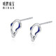 Ming brand jewelry platinum earrings Pt950 platinum geometric curve earrings stud earrings for women BFH0058 domain series earrings about 1.37 grams