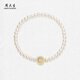 Zhou Taisheng's nearly round pearl necklace with strong light for women, chalcedony pearl bracelet, birthday gift for girlfriend