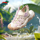 Li Ning children's sandals, girls, boys, middle and older children's summer new sports soft-soled river shoes, Baotou non-slip beach shoes, Swan White/Lotus Red Purple 37, inner length is about 24.2cm, suitable for feet 23.2cm long
