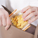 Verriegelungsschloss (Sperren/Verschlüsse) Babynahrungskasten Baby Hitzeresistente Glasfutter Schüssel Kinder können dämpfen und kochen gefrorene frisch weckerbox orange gelb 260ml*3