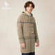 Hazzys Men's Clothing Autumn New Men's Wool Coat Woolen ABSZH0ADH28 Light Khaki Lk M (170/92a 46)