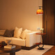 Zhong Shuai's antique style floor lamp living room sofa next to the shelf ornaments American retro bedroom bedside table integrated black - walnut color desktop - three-color light changing