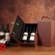 Yiniao red wine box leather box double wine gift box red wine universal packaging box with wine utensils empty box does not include wine brown one (with wine utensils, multi-bin straight hair, does not include wine)