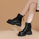 Botas de mujer de estilo británico Daphne pequeñas botas de martin de encaje gruesas gruesas