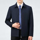 Pier Cardin middle-aged and elderly high-end wool jacket men's spring and autumn new jacket business casual loose dad's suit no iron jacket shirt 2287 lapel buttons - dark blue 2XL (185) - Recommended weight 165-175Jin [Jin equals 0.5 kg]