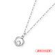 Xinshe sterling silver 999 foot silver Mobius necklace for women 2025 new Chinese Valentine's Day birthday gift for girlfriend Necklace + exquisite gift box