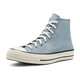匡威（Converse）高帮帆布鞋CHUCK 70 HI男女鞋透气运动鞋A04584C 水洗蓝色 38